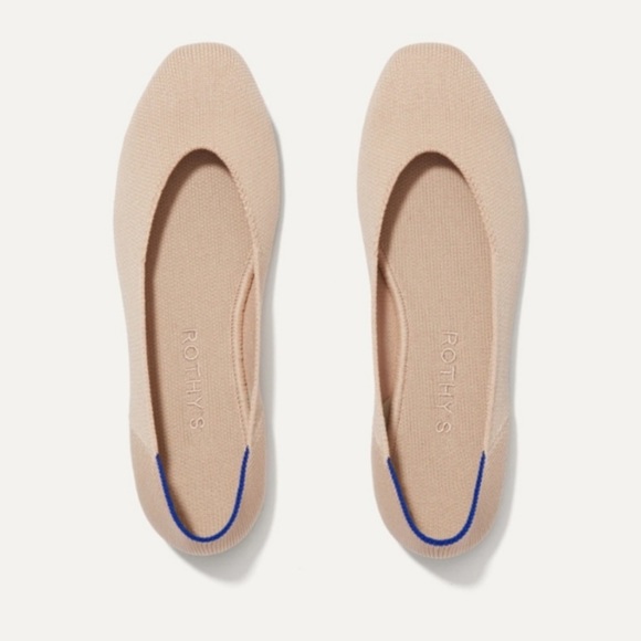 Rothy’s The Square Ecru Flat - Picture 1 of 8